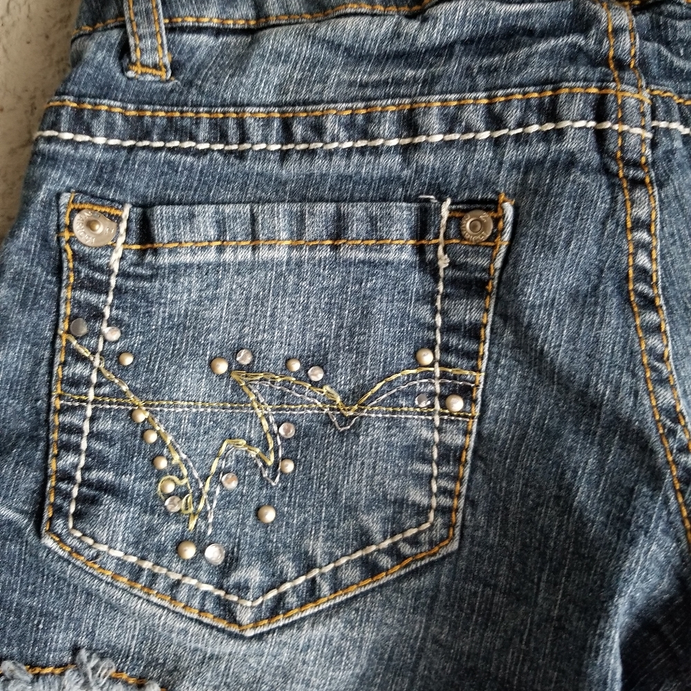 Z. CAVARICCI acid wash cut off shorts girls sz 14 - Picture 4 of 11